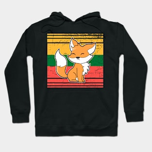 Retro Fox Colourful Hoodie